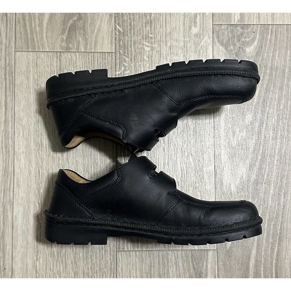 Birkenstock Black Slip-On Loafers with Silver Buckles - Picture 3 of 8